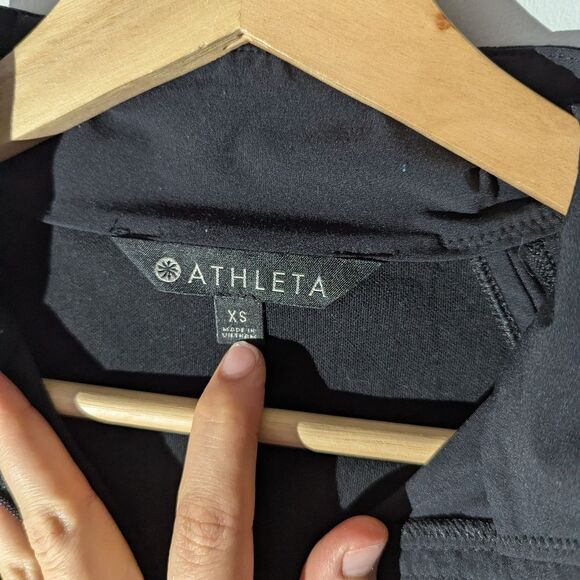 Athleta Black Full Zip Track Athletic Jacket Women's Size XS - Picture 6 of 8